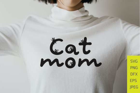 Cat Mom Svg: Modern Graphics for Crafts