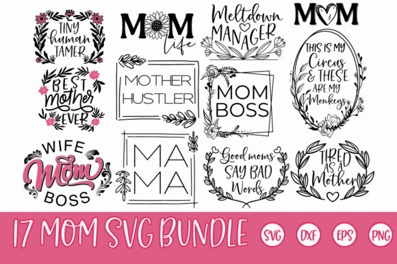 Floral Mom SVG Bundle: Graphics for Crafts
