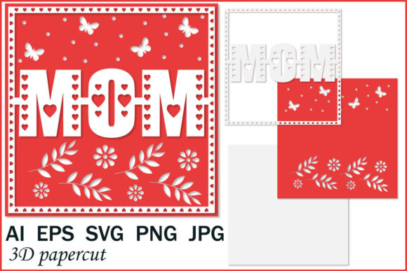Mom SVG Cut File: Shadow Box Crafts & Graphics