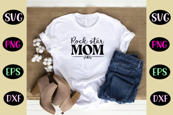 Rock Star Mom Svg Design for Crafts and Graphics